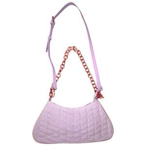 Skinnydip London Zoe Denim Quilted Tween Preppy Lilac Shoulder Bag - Purple